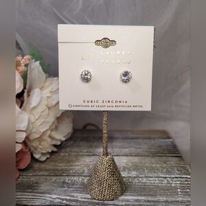 LC Lauren Conrad Sparkling Silver Stud Earrings